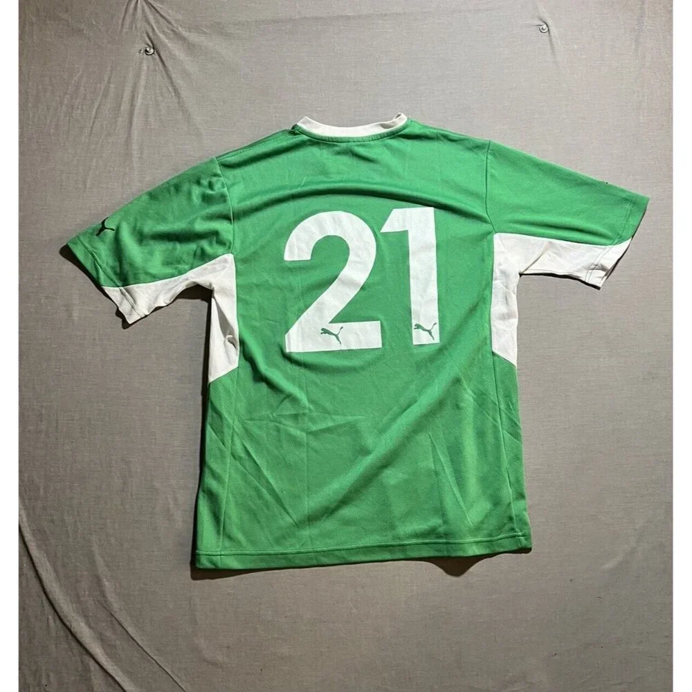 Garcia Sports Club Electrolux #22 Puma‎ Soccer Jersey Mens M Green Short Sleeve